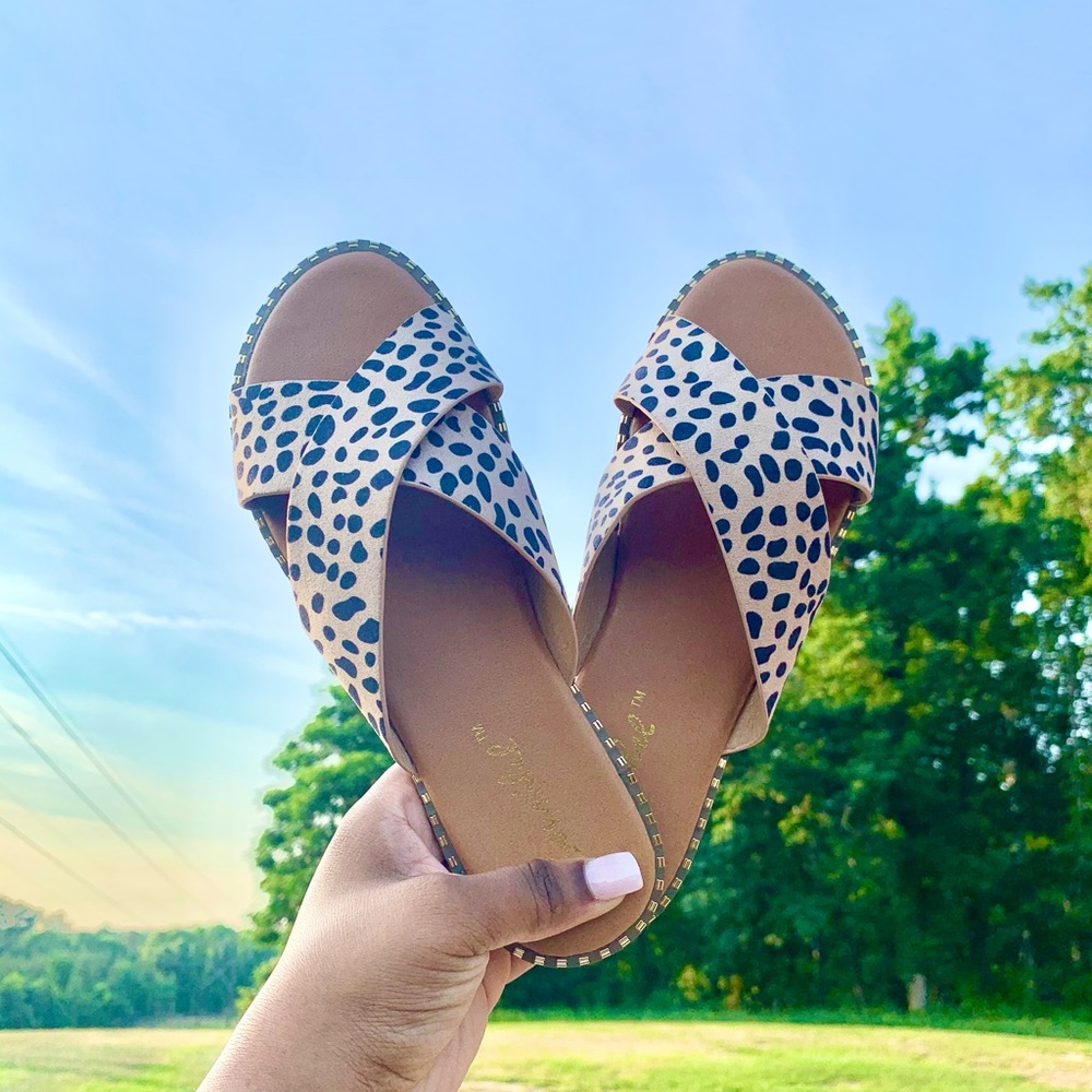 Cheetah Cross Sandals